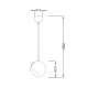 Φωτιστικό κρεμαστό 1 x E27 40W Μέταλλο + PVC καλώδιο / Γυαλιστό λευκό Φ20XH120CM HOSTA - acadecor 