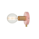 Φωτιστικό επίτοιχο 1 X Ε27 max 40W Μέταλλο / Γυαλιστό σκούρο ρόζ + Βουρτσιστό ορείχαλκο Φ12ΧΗ8.5CM JOY - acadecor 