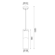 Pendant light 1 x E27 40W Metal + Glass + PVC transparent cable / Chrome + White Φ10ΧΗ120CM DEJAVU - acadecor
