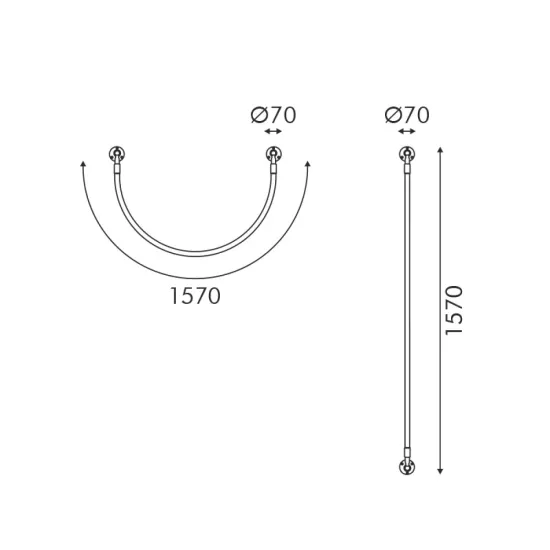 Φωτιστικό κρεμαστό LED 16W 3000k 980lm  Μέταλλο + Σιλικόνη / Μάυρο MALPO - acadecor