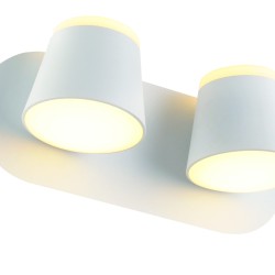 Φωτιστικό επίτοιχο LED 16W 3000K 1280Lm Μέταλλο + Ακρυλικό / Αμμώδες λευκό + Λευκό 27X12X11CM LUCIDO - acadecor 