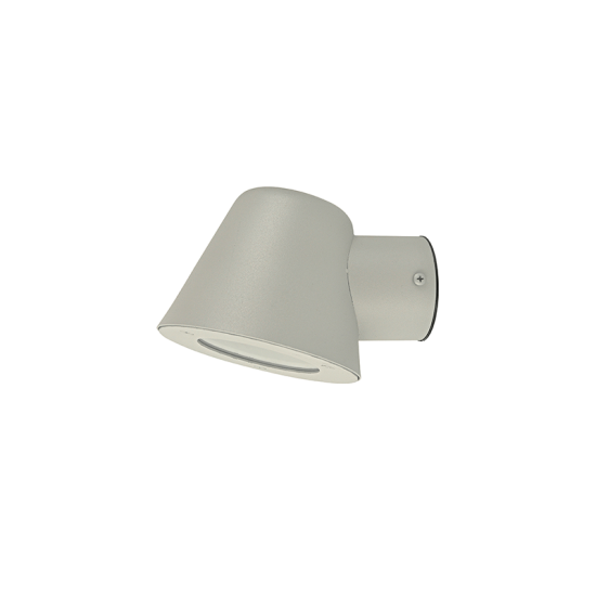 Garden wall luminaire 1xGU10 max Steel+Glass White Φ115mmx108mm VIDA - aca