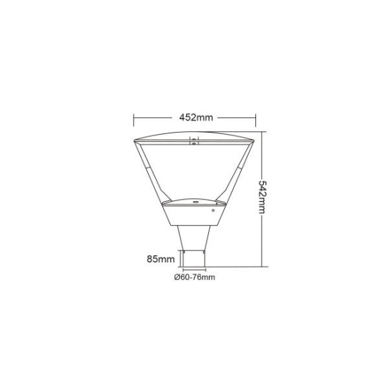 Φωτιστικό LED Πλατείας με αντικεραυνική προστασία SMD 40W 4000K Γκρί IP66 - VIV4030 - aca