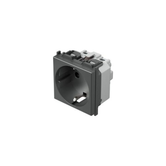 Socket schuko + KS 2P+E 16A 250V~ 2M PW - TEM MODUL