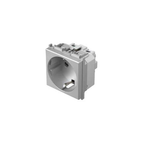 Socket schuko + KS 2P+E 16A 250V~ 2M PW - TEM MODUL