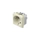 Socket schuko + KS 2P+E 16A 250V~ 2M PW - TEM MODUL
