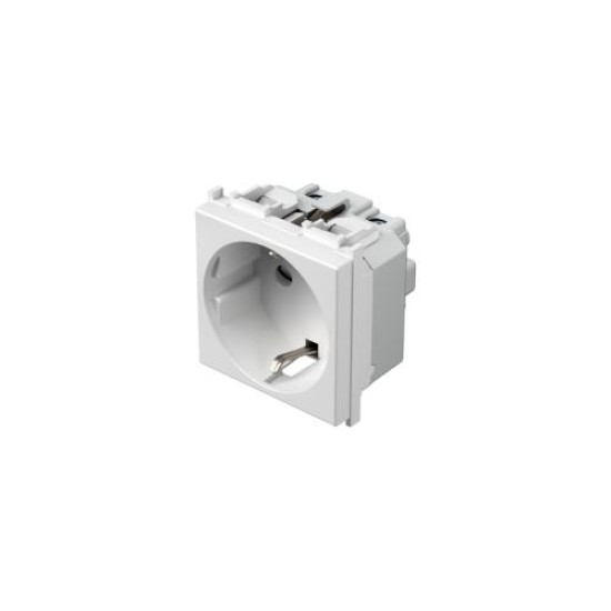 Socket schuko + KS 2P+E 16A 250V~ 2M PW - TEM MODUL