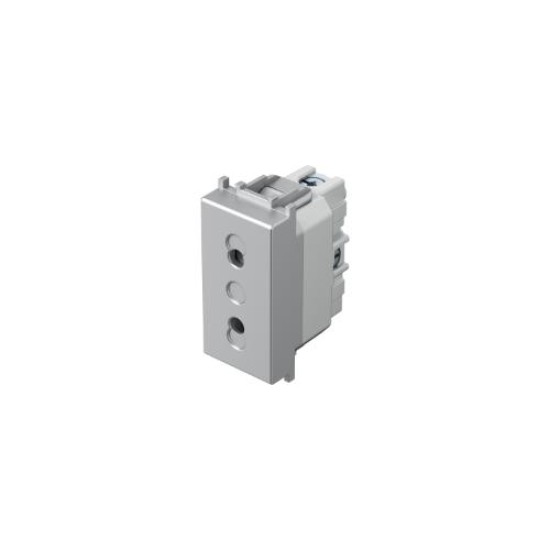 Πρίζα euro+KS 2P λευκό 10A 250V~ 1M PW - TEM MODUL