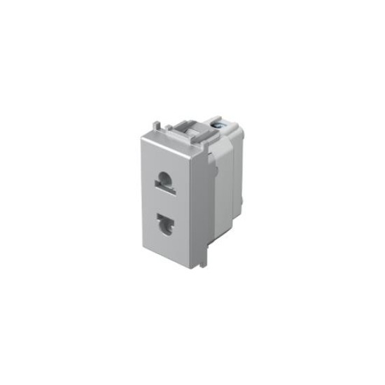 Πρίζα euro/American 2P λευκό 10A 250V~ 1M PW - TEM MODUL