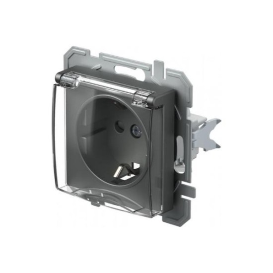 Πρίζα σούκο + Κάλυμμα  2P+E 16A 250V~ PT Λευκό XO / LOGIQ TEM