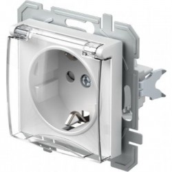 Πρίζα σούκο + Κάλυμμα  2P+E 16A 250V~ PT Λευκό XO / LOGIQ TEM