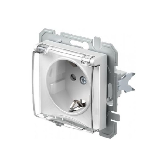 Πρίζα σούκο + Κάλυμμα  2P+E 16A 250V~ PT Λευκό XO / LOGIQ TEM