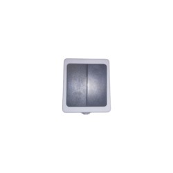 Gang 2 way switch Grey - IP54 - WOT-EU1-Pb1- GEYER