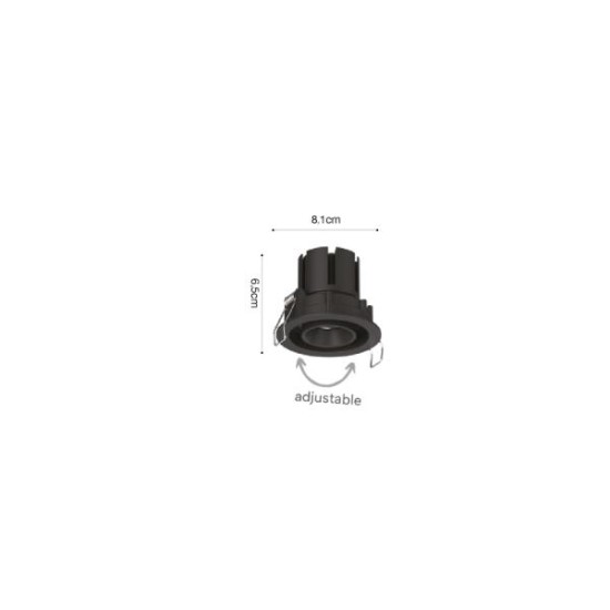 Downlight σποτ 7W 3CCT σε μαύρη απόχρωση (X00230B) - INLIGHT
