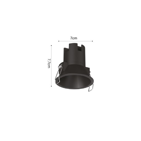 Downlight σποτ 7W 3CCT σε μαύρη απόχρωση (X00240B) - INLIGHT