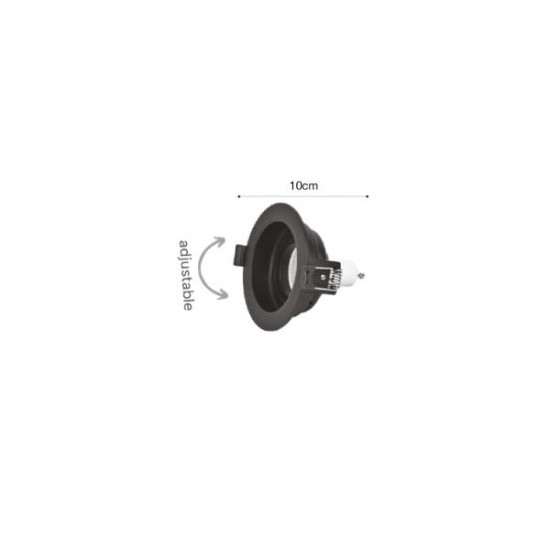 Downlight σποτ GU10 σε μαύρη απόχρωση (X00300B) - INLIGHT