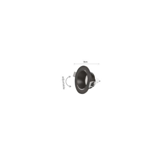 Downlight σποτ GU10 σε μαύρη απόχρωση (X00310B) - INLIGHT