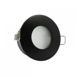 Χωνευτό σποτ από μαύρο μέταλλο 1XGU10 IP44 D:8cm (Χ0008-BL) - INLIGHT