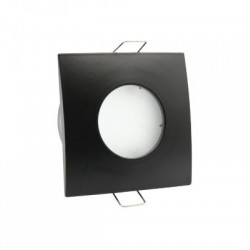 Χωνευτό σποτ από μαύρο μέταλλο 1XGU10 IP44 D:8cm (Χ0009-BL) - INLIGHT