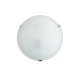 Ceiling light 2xE27 max 60W Metal + Glass Alabaster  / Chrome + White Φ30XΗ8.5CM ALBATRE - acadecor 