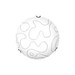 Ceiling light 2xE27 max 60W Metal + Glass / White + Chrome Φ30Χ8.5CM PUZZLE - acadecor 