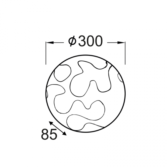 Φωτιστικό οροφής / Πλαφονιέρα 2xE27 max 60W Μέταλλο + Γυαλί / Χρώμιο + Λευκό Φ30Χ8.5CM PUZZLE - acadecor 