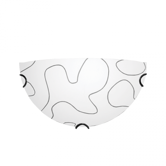 Φωτιστικό επίτοιχο 1xE27 max 60W Μέταλλο + Γυαλί / Χρώμιο + Λευκό 30Χ15Χ8.5CM PUZZLE - acadecor 