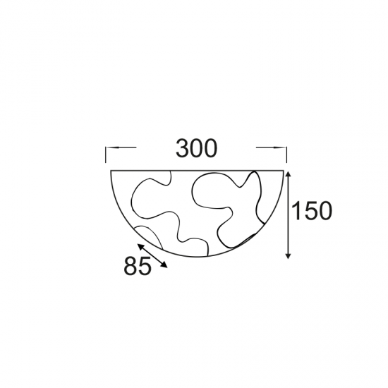 Φωτιστικό επίτοιχο 1xE27 max 60W Μέταλλο + Γυαλί / Χρώμιο + Λευκό 30Χ15Χ8.5CM PUZZLE - acadecor 