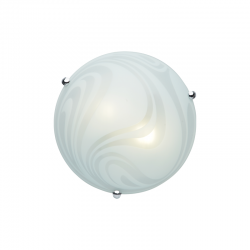 Ceiling light 2xE27 max 60W Metal + Glass / Chrome + Sandblast  Φ30Χ9.5CM PELAGOS - acadecor 