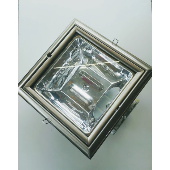 Recessed squared spot luminaires 2xPL  Nickel matt - X,2266NM - aca