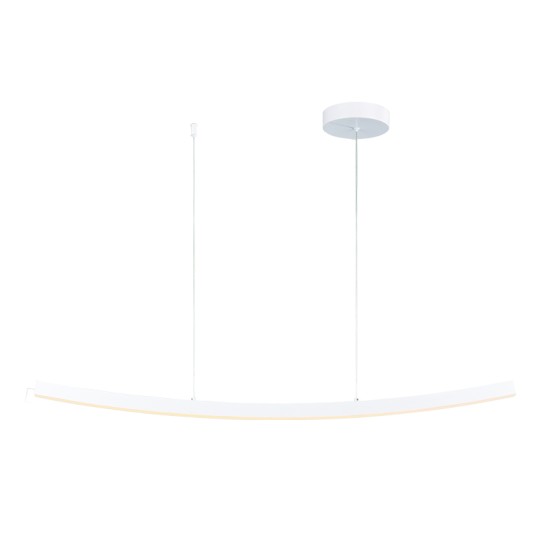 Φωτιστικό κρεμαστό LED 20W 3000k 1400lm Αλουμίνιο + PVC Σύρμα καλώδιο / Λευκό μάτ 102X15X110CM NAAVA - acadecor