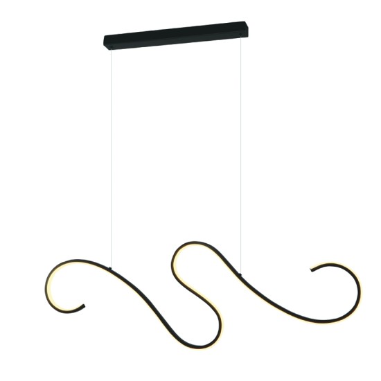 Φωτιστικό κρεμαστό LED 27W 3000k 1890lm Αλουμίνιο + PVC Σύρμα καλώδιο / Λευκό μάτ 110X6XH175CM CALISTA - acadecor