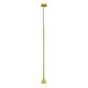 Pendant light 1 x GU10 35W Metal + PVC black cable / Gold paint D7,5XD10XH190CM CLOUZOT - acadecor