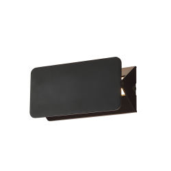 Φωτιστικό επίτοιχο LED 5W 3000K 450Lm Αλουμίνιο / Μάυρο 16X8X5,5CM PYRAMID - acadecor 