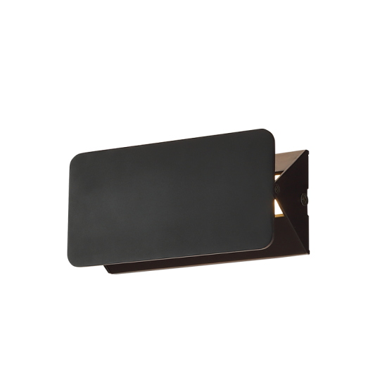 Φωτιστικό επίτοιχο LED 5W 3000K 450Lm Αλουμίνιο / Μάυρο 16X8X5,5CM PYRAMID - acadecor 