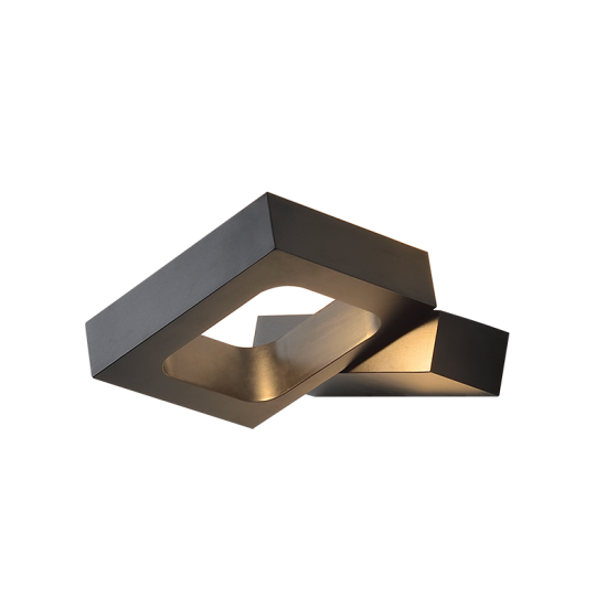 Φωτιστικό επίτοιχο LED 6W 3000K 540Lm Αλουμίνιο / Μάυρο 14,5X13X3CM CYCLOP - acadecor 