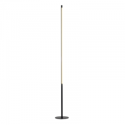 Φωτιστικό επιδαπέδιο LED 18W 3000k 920lm με dimmer αφής / Αλουμίνιο + Ακρυλικό + PVC σύρμα καλώδιο / Μάυρο Μάτ D18ΧD1,8ΧΗ146CM AVENUE - acadecor