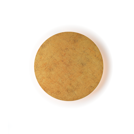 Φωτιστικό επίτοιχο LED 24W 3000K 1920Lm MDF + Λευκό μέταλλο / Αντικέ ορείχαλκο Φ40ΧΗ3,6CM ECLIPSE - acadecor 