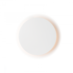 Φωτιστικό επίτοιχο LED 10W 3000K 800Lm MDF + Λευκό μέταλλο / Λευκό μάτ Φ22ΧΗ3,6CM ECLIPSE - acadecor 
