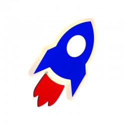 Bambini Wall light LED 5.5W 3000K 385Lm Μέταλλο + MDF + Acrylic / Blue + Red 24X13X3.8CM NASA - acadecor 