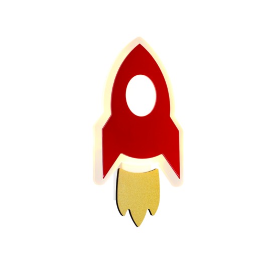 Bambini Wall light LED 5.5W 3000K 385Lm Μέταλλο + MDF + Acrylic / Red + Gold 24X13X3.8CM NASA - acadecor 