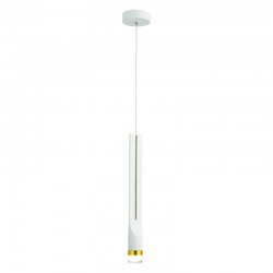 Φωτιστικό κρεμαστό LED 5W 3000k 300lm Μέταλλο + Ακρυλικό + PVC σύρμα καλώδιο / Λευκό μάτ + Ορείχαλκο D6XH228CM ESTRELA - acadecor