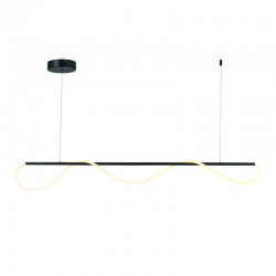 Φωτιστικό κρεμαστό LED 60W 3000k 3300lm  Μέταλλο + Σιλικόνη + PVC Σύρμα καλώδιο / Μάυρο μάτ + Λευκό 190Χ6XΗ215CM  KYMA - acadecor