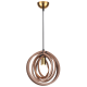 Pendant light 1 x E27 MDF + Metal + Fabric black cable  / Camel leather + Satin brass  D29XH100CM TRITON - acadecor 