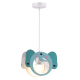 Bambini Pendant light Elephant1 x E27 40W MDF + Metal + PVC White cable / Blue 27X10XH100CM FARMA - acadecor 