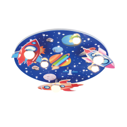 Bambini Ceiling light LED 18W 3000k 1440Lm Plastic + MDF / Multicolour D50XH11CM NASA - acadecor 