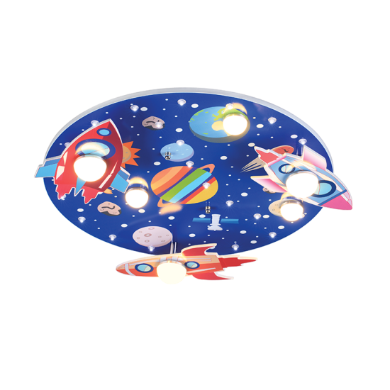 Bambini Ceiling light LED 18W 3000k 1440Lm Plastic + MDF / Multicolour D50XH11CM NASA - acadecor 