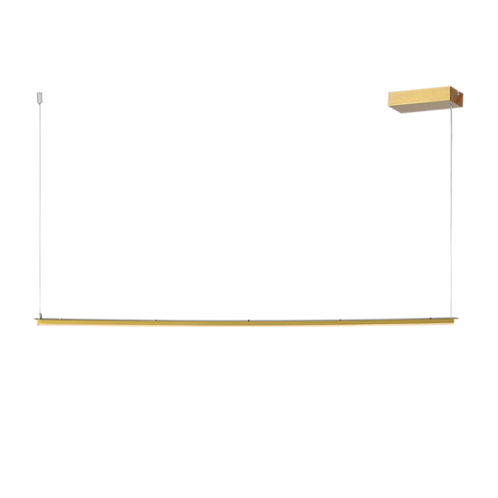 Φωτιστικό κρεμαστό LED 20W 3000k 1600lm Αλουμίνιο + Σιλικόνη + PVC σύρμα καλώδιο / Μάυρο Μάτ 100Χ5ΧH150CM ATLANTIS - acadecor