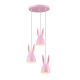 Bambini Pendant light 3 x E27 40W Metal + Plastic + PVC White cable / Pink  D35XH100CM BUNNY - acadecor 