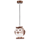 Bambini Pendant light Owl LED 1 x E14 13W Plastic + Metal + PVC black cable / Brown + White 15Χ13,5ΧΗ80CM KOKKA - acadecor